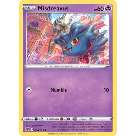 Misdreavus 58/189 - SWSH10 Astral Radiance Reverse Holofoil