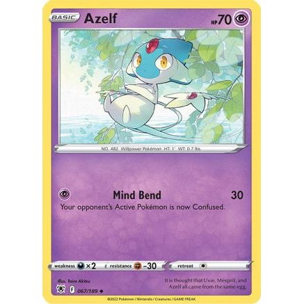 Azelf 67/189 - SWSH10 Astral Radiance Reverse Holofoil