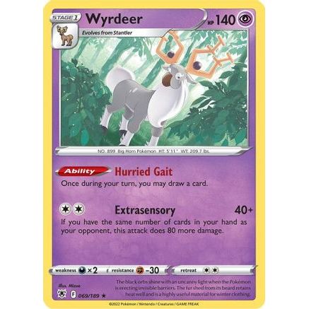 Wyrdeer 69/189 - SWSH10 Astral Radiance Reverse Holofoil