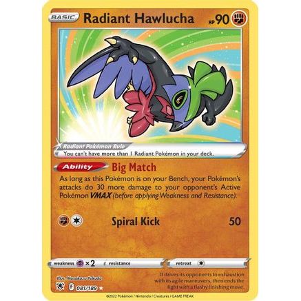 Radiant Hawlucha 81/189 - SWSH10 Astral Radiance Holofoil