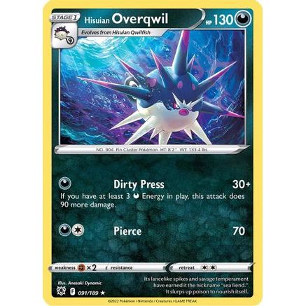 Hisuian Overqwil (91) 91/189 - SWSH10 Astral Radiance Reverse Holofoil