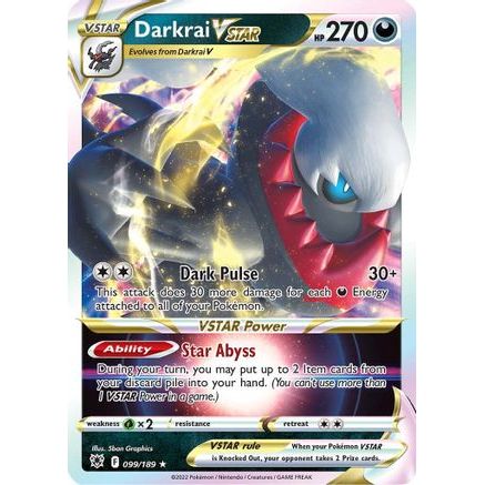 Darkrai VSTAR 99/189 - SWSH10 Astral Radiance Holofoil