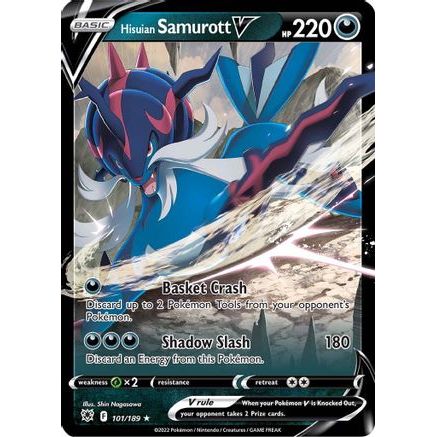 Hisuian Samurott V 101/189 - SWSH10 Astral Radiance Holofoil