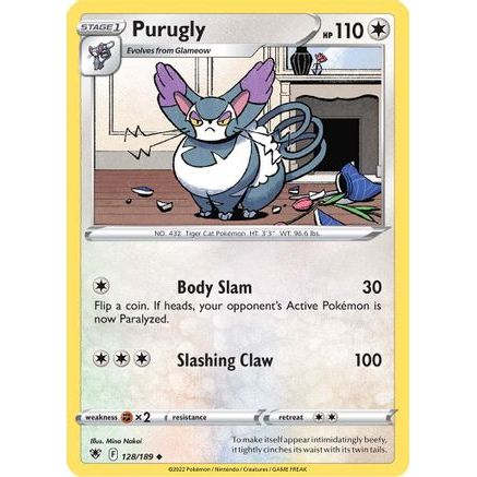 Purugly 128/189 - SWSH10 Astral Radiance Reverse Holofoil
