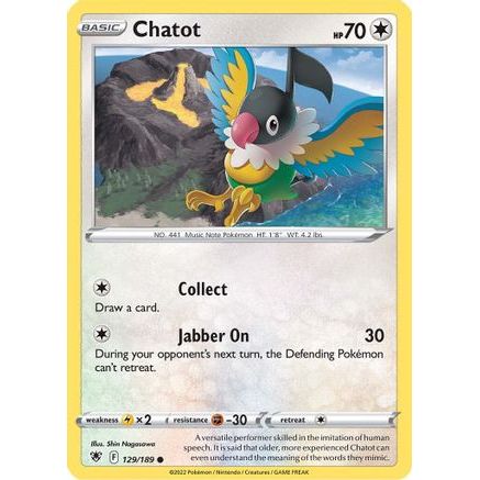 Chatot 129/189 - SWSH10 Astral Radiance