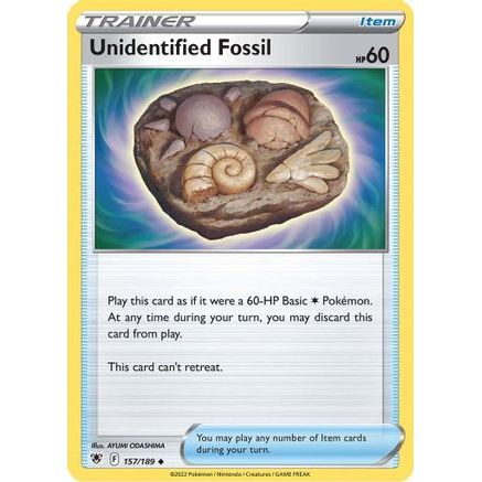 Unidentified Fossil 157/189 - SWSH10 Astral Radiance Reverse Holofoil