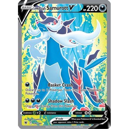 Hisuian Samurott V (Full Art) 176/189 - SWSH10 Astral Radiance Holofoil