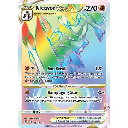 Kleavor VSTAR (Secret) 196/189 - SWSH10 Astral Radiance Holofoil