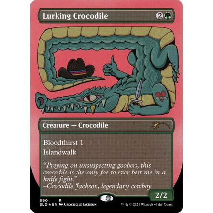 Lurking Crocodile (Foil Etched) (SLD-590) - Secret Lair Drop Series Foil