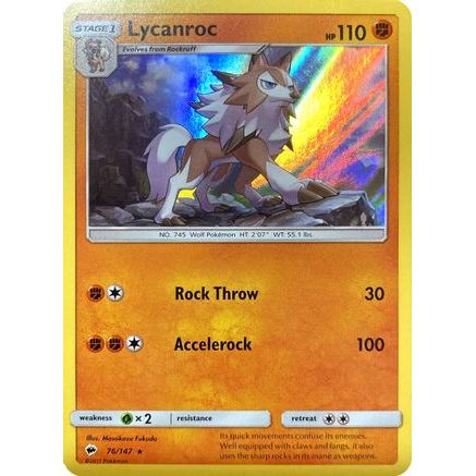 Lycanroc - 76/147 (Water Web Holo) 76 - Miscellaneous Cards & Products Holofoil