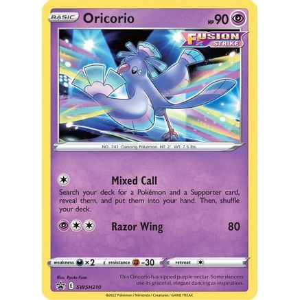 Oricorio - SWSH210 SWSH210/307 - SWSH Sword & Shield Promo Cards Holofoil