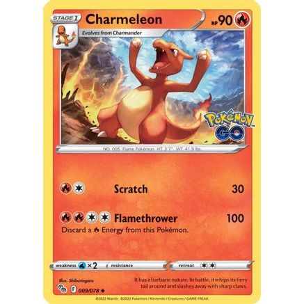 Charmeleon 9/78 - Pokemon GO Reverse Holofoil