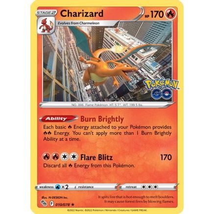 Charizard 10/78 - Pokemon GO Reverse Holofoil