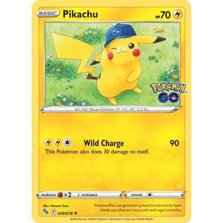 Pikachu (28) 28/78 - Pokemon GO Holofoil