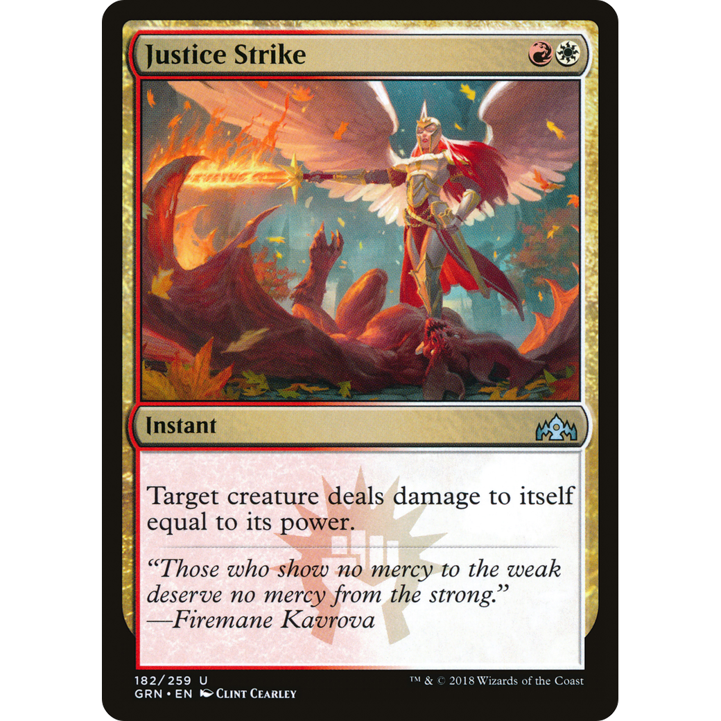 Justice Strike (GRN-182) - Guilds of Ravnica Foil