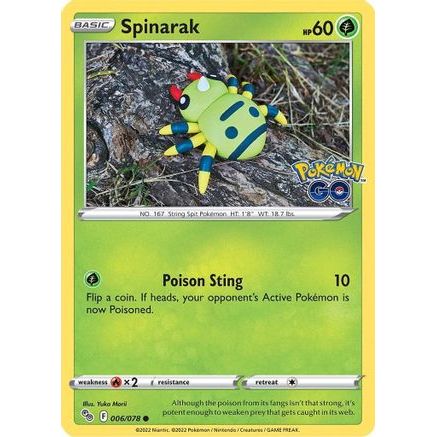 Spinarak 6/78 - Pokemon GO Reverse Holofoil