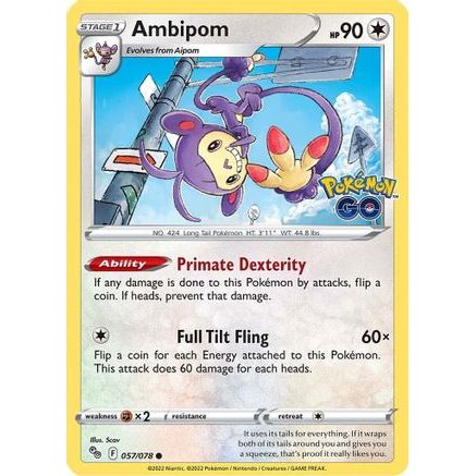 Ambipom 57/78 - Pokemon GO Reverse Holofoil