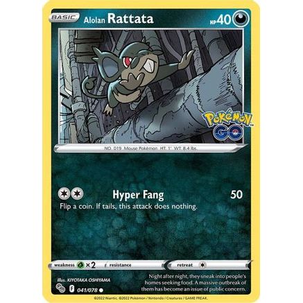 Alolan Rattata 41/78 - Pokemon GO Reverse Holofoil