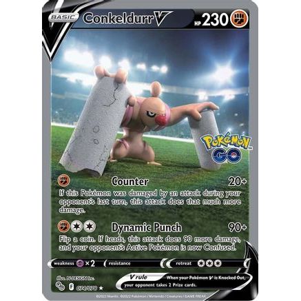 Conkeldurr V (Alternate Full Art) 74/78 - Pokemon GO Holofoil