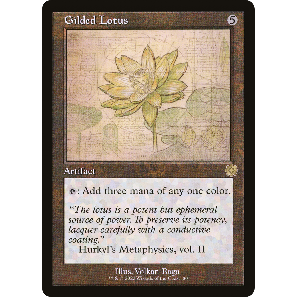 Gilded Lotus (Schematic) (BRR-080) - The Brothers' War Retro Artifacts Foil