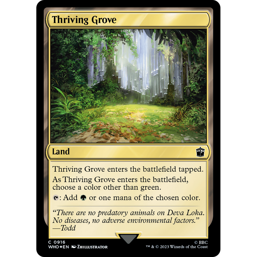 Thriving Grove (Surge Foil) (WHO-916) - Doctor Who Foil