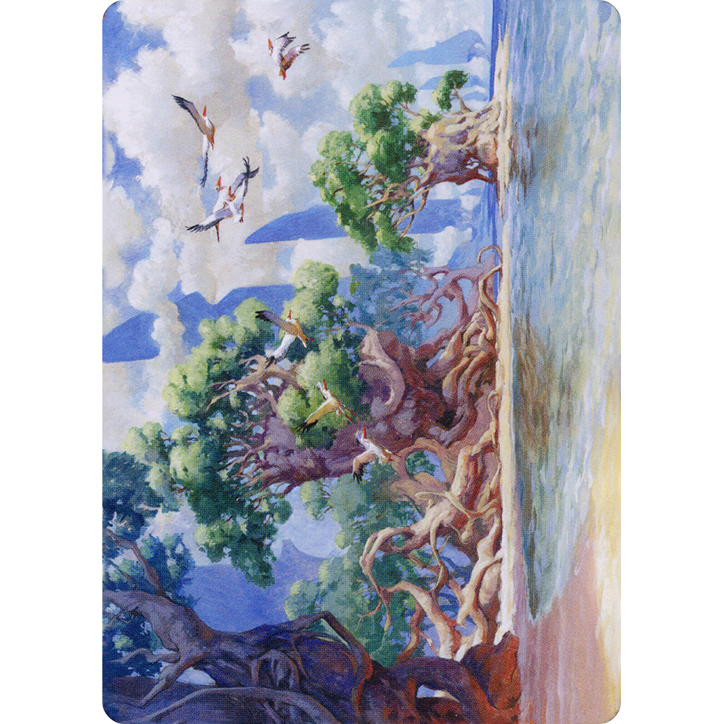 Yavimaya Coast // Yavimaya Coast (ADMU-061) - Dominaria United Art Series (Borderless) Foil