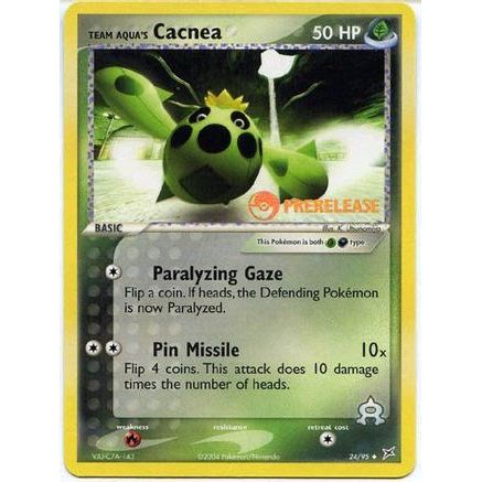 Team Aqua's Cacnea - 24/95 (Prerelease) 24 - Miscellaneous Cards & Products Holofoil