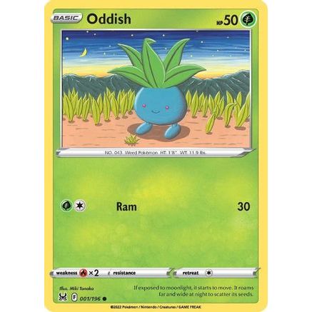 Oddish 1/196 - SWSH11 Lost Origin Reverse Holofoil