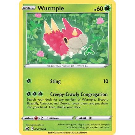 Wurmple 6/196 - SWSH11 Lost Origin