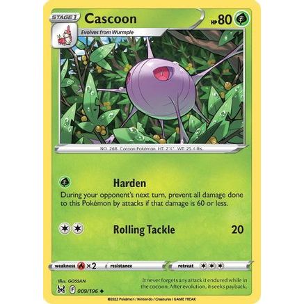 Cascoon 9/196 - SWSH11 Lost Origin Reverse Holofoil