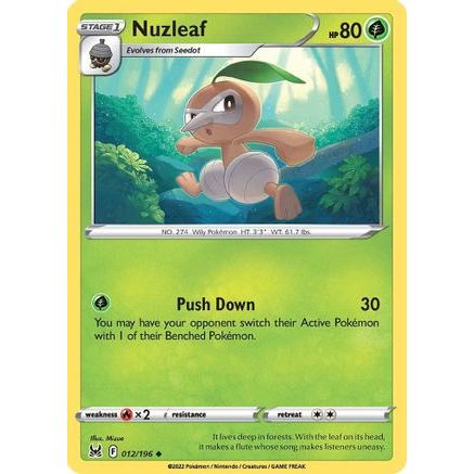 Nuzleaf 12/196 - SWSH11 Lost Origin