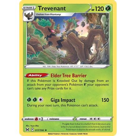 Trevenant 17/196 - SWSH11 Lost Origin Holofoil