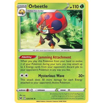 Orbeetle 20/196 - SWSH11 Lost Origin Reverse Holofoil