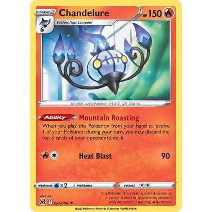 Chandelure 26/196 - SWSH11 Lost Origin Reverse Holofoil