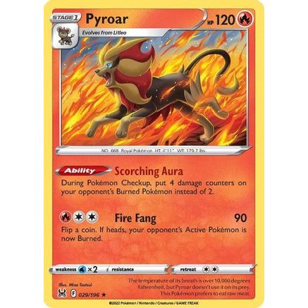 Pyroar 29/196 - SWSH11 Lost Origin Reverse Holofoil
