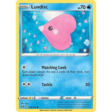 Luvdisc 38/196 - SWSH11 Lost Origin Reverse Holofoil