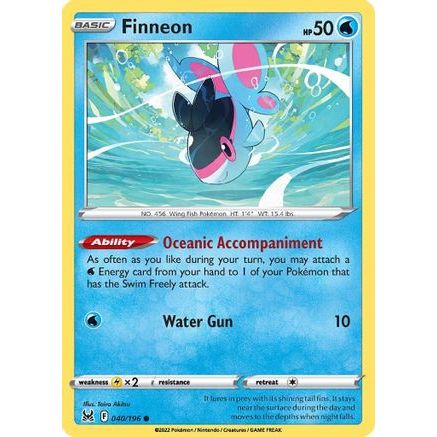 Finneon 40/196 - SWSH11 Lost Origin Reverse Holofoil