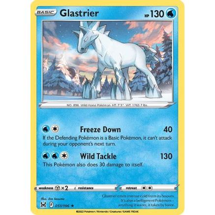 Glastrier 51/196 - SWSH11 Lost Origin Reverse Holofoil