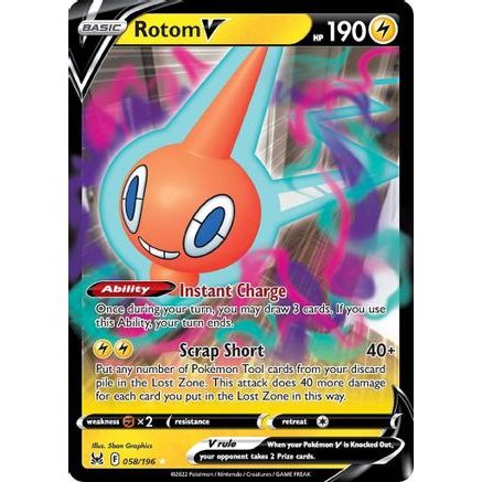 Rotom V 58/196 - SWSH11 Lost Origin Holofoil