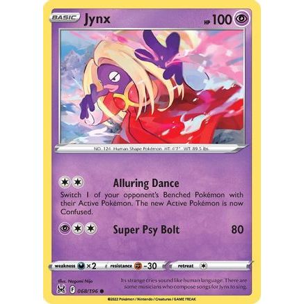 Jynx 68/196 - SWSH11 Lost Origin Reverse Holofoil