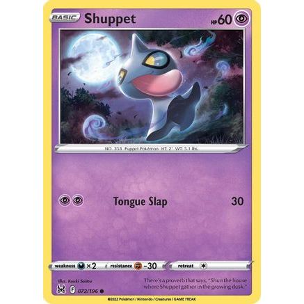 Shuppet 72/196 - SWSH11 Lost Origin