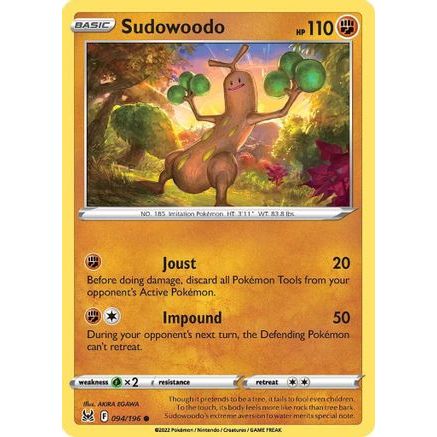 Sudowoodo 94/196 - SWSH11 Lost Origin Reverse Holofoil