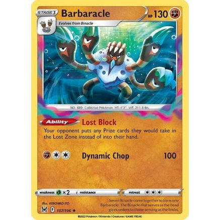 Barbaracle 107/196 - SWSH11 Lost Origin Reverse Holofoil