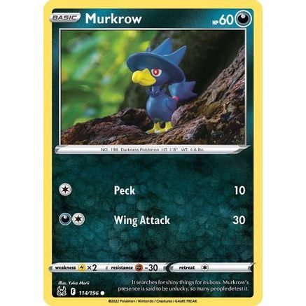 Murkrow 114/196 - SWSH11 Lost Origin