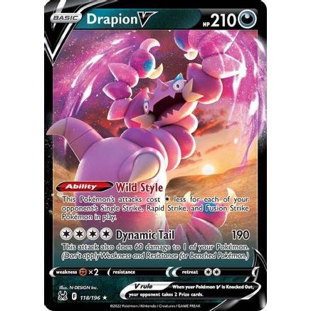 Drapion V 118/196 - SWSH11 Lost Origin Holofoil