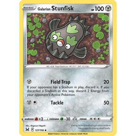 Galarian Stunfisk 127/196 - SWSH11 Lost Origin Reverse Holofoil