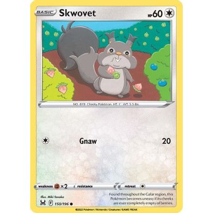 Skwovet 150/196 - SWSH11 Lost Origin Reverse Holofoil