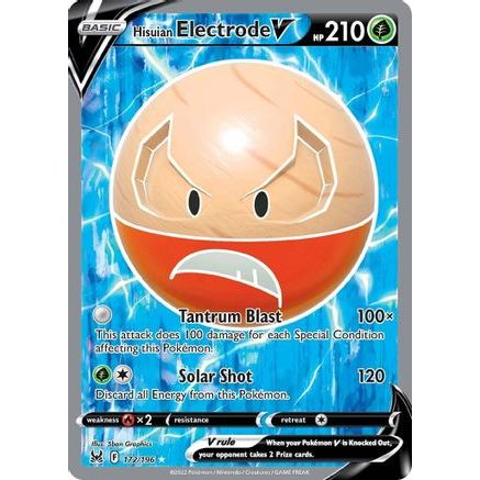 Hisuian Electrode V (Full Art) 172/196 - SWSH11 Lost Origin Holofoil