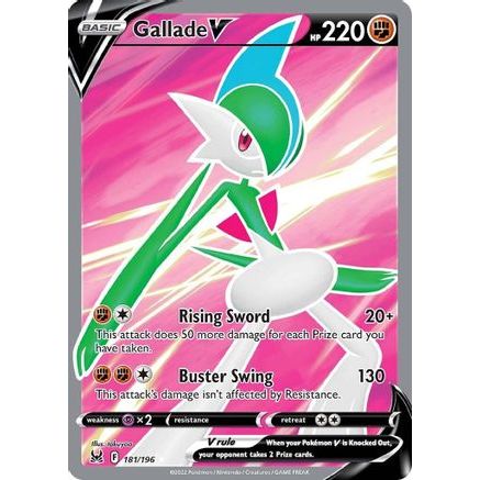 Gallade V (Full Art) 181/196 - SWSH11 Lost Origin Holofoil