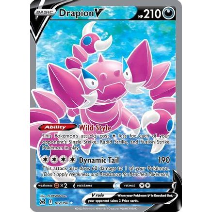Drapion V (Full Art) 182/196 - SWSH11 Lost Origin Holofoil